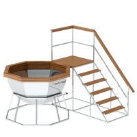 Банный чан 8 граней на подставке